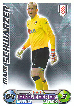 Mark Schwarzer Fulham 2008/09 Topps Match Attax #109